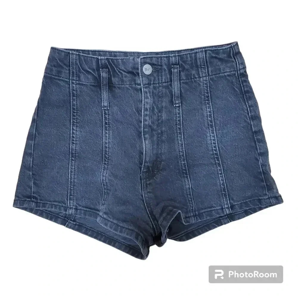 Reformation Eva Seamed High Rise Cheeky Jean Shorts 25 - Picture 5 of 8